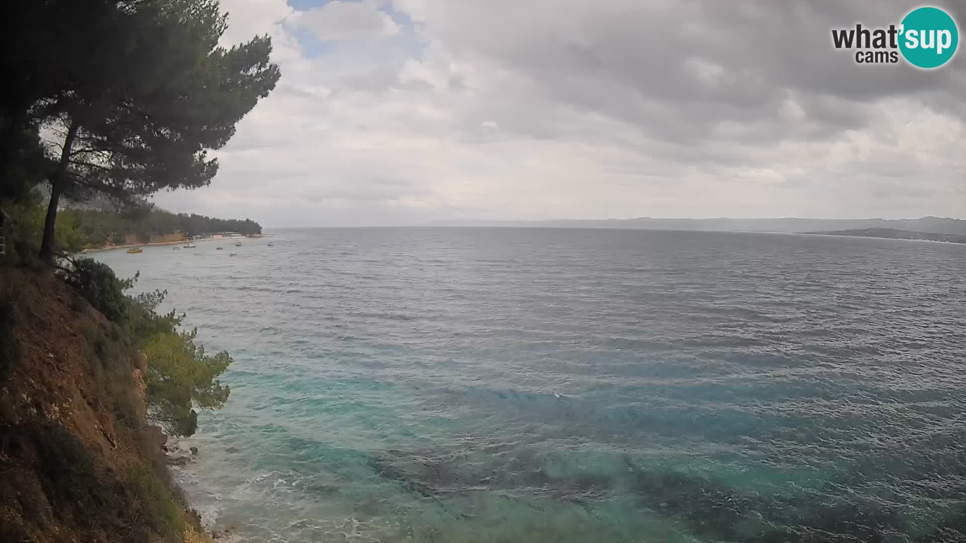 Webcam Spiaggia Potočine Bol – Vista live sulla spiaggia Borak, Isola di Brač