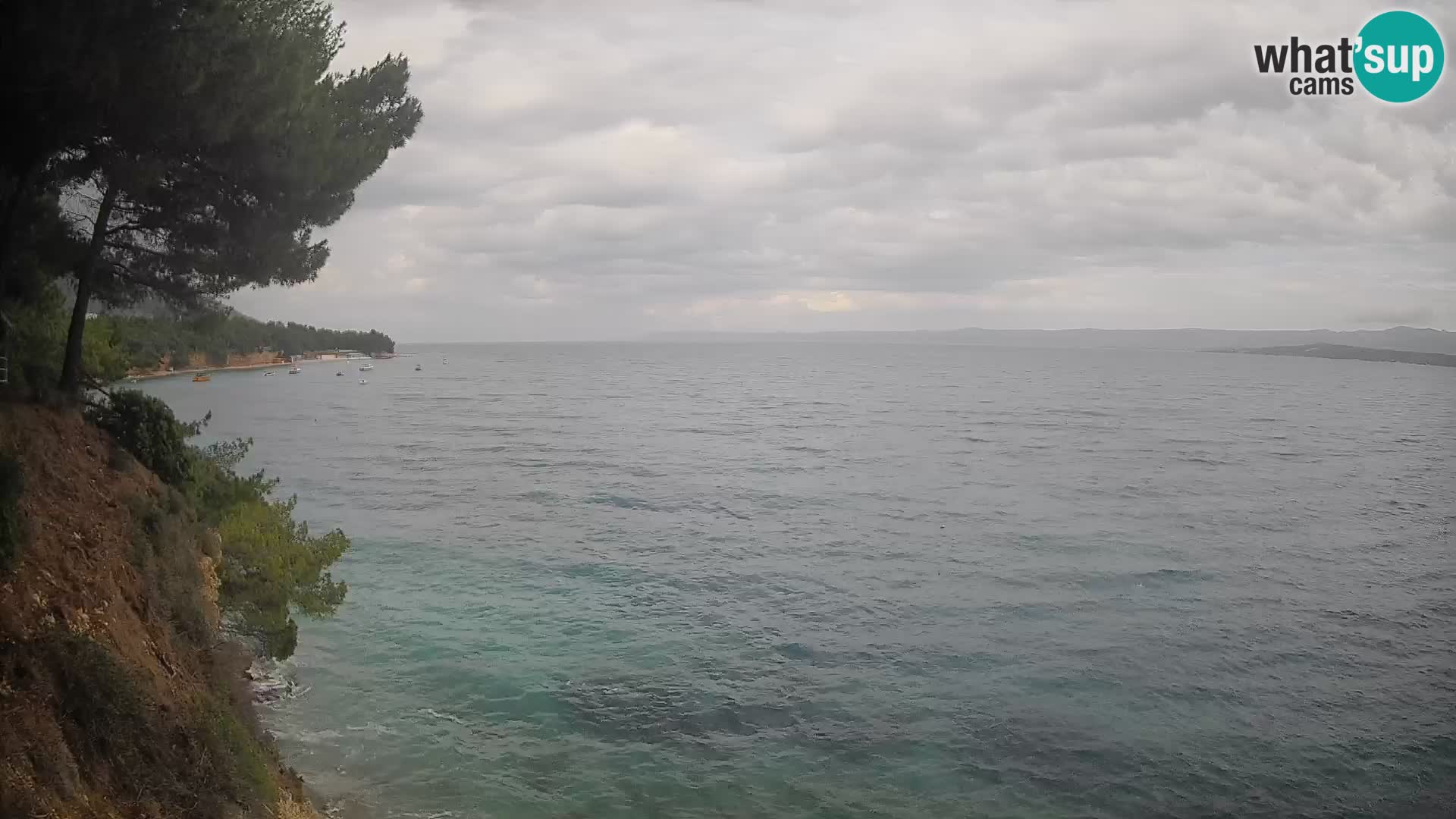 Spletna kamera Plaža Potočine Bol – Pogled v živo na plažo Borak, otok Brač