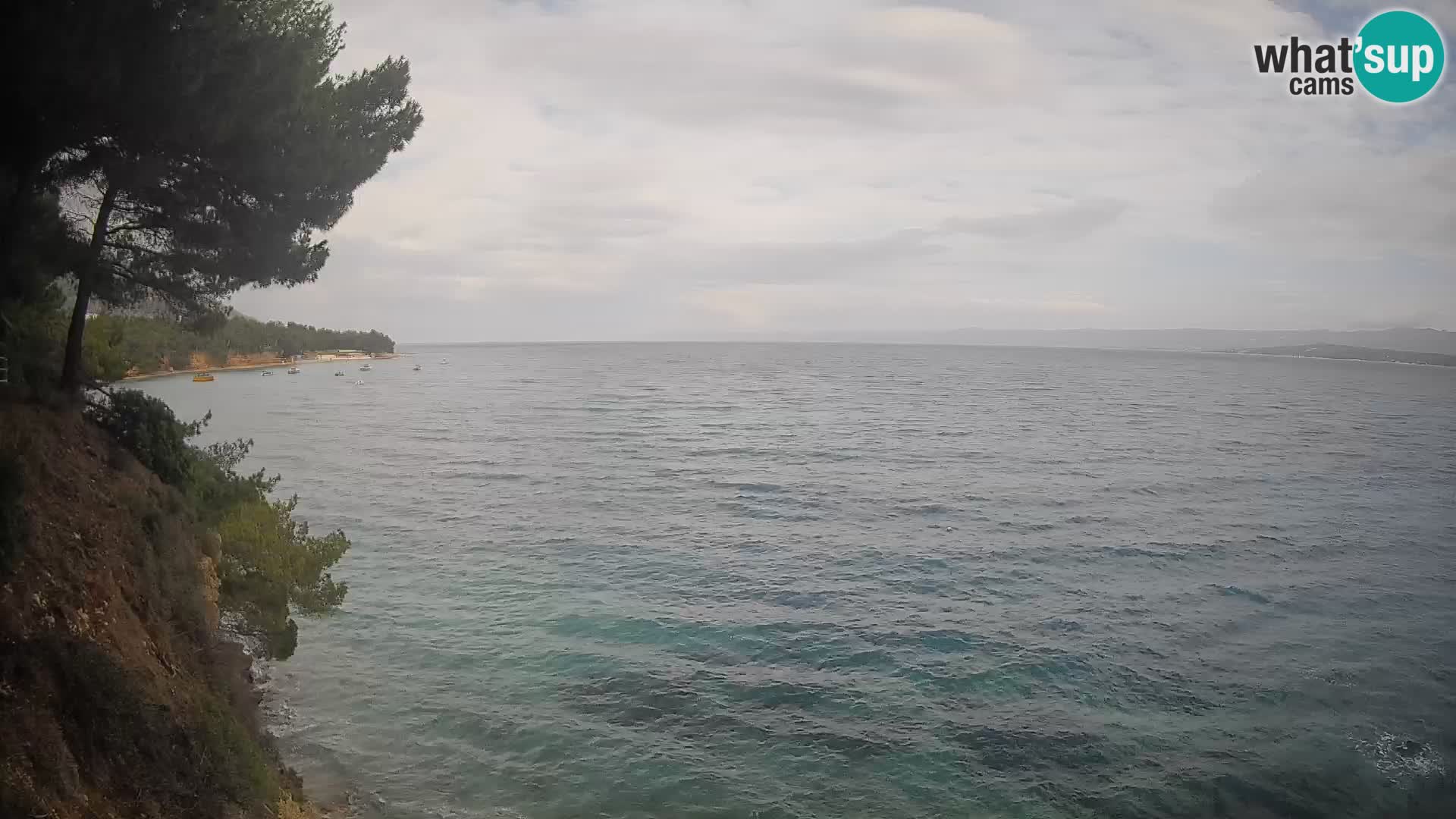 Spletna kamera Plaža Potočine Bol – Pogled v živo na plažo Borak, otok Brač