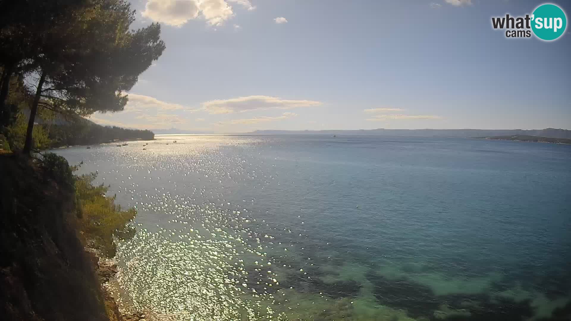 Web kamera Potočine Bol – Pogled uživo na plažu Borak, otok Brač