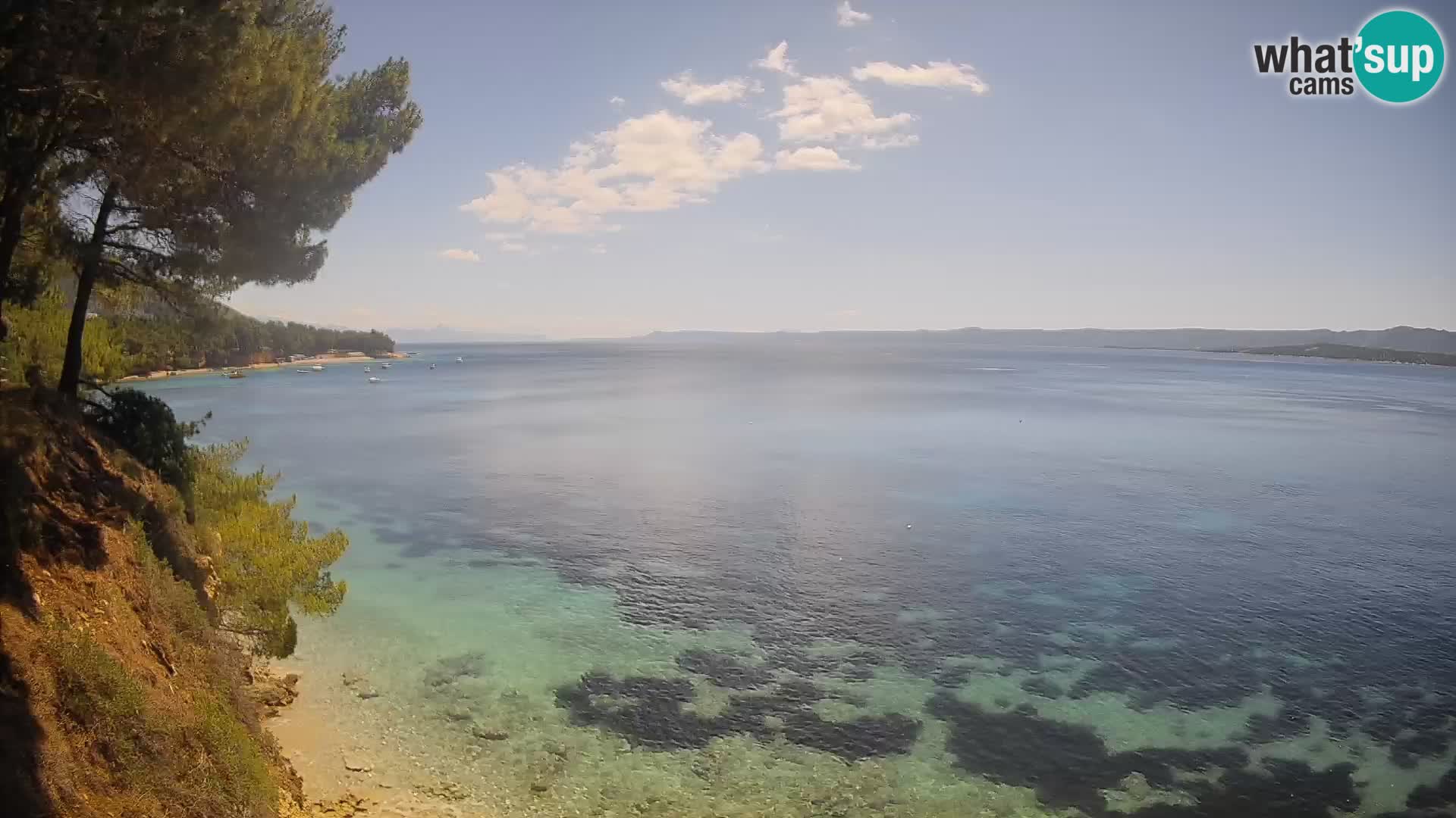 Webcam Spiaggia Potočine Bol – Vista live sulla spiaggia Borak, Isola di Brač