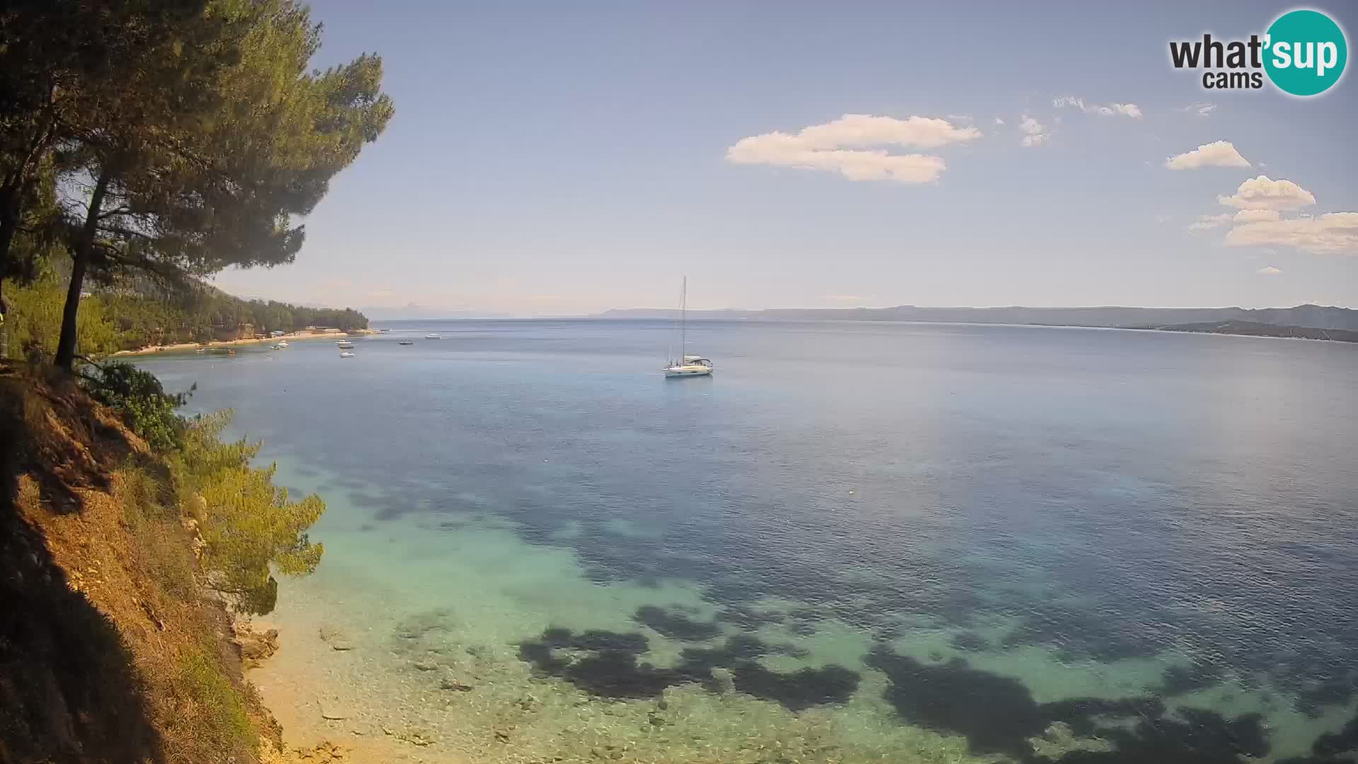 Web kamera Potočine Bol – Pogled uživo na plažu Borak, otok Brač