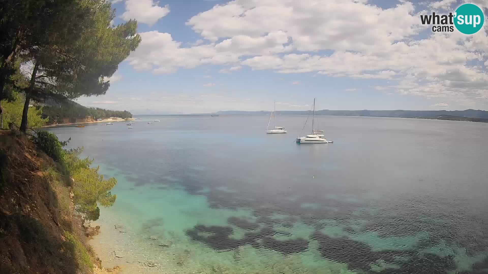 Webcam Spiaggia Potočine Bol – Vista live sulla spiaggia Borak, Isola di Brač