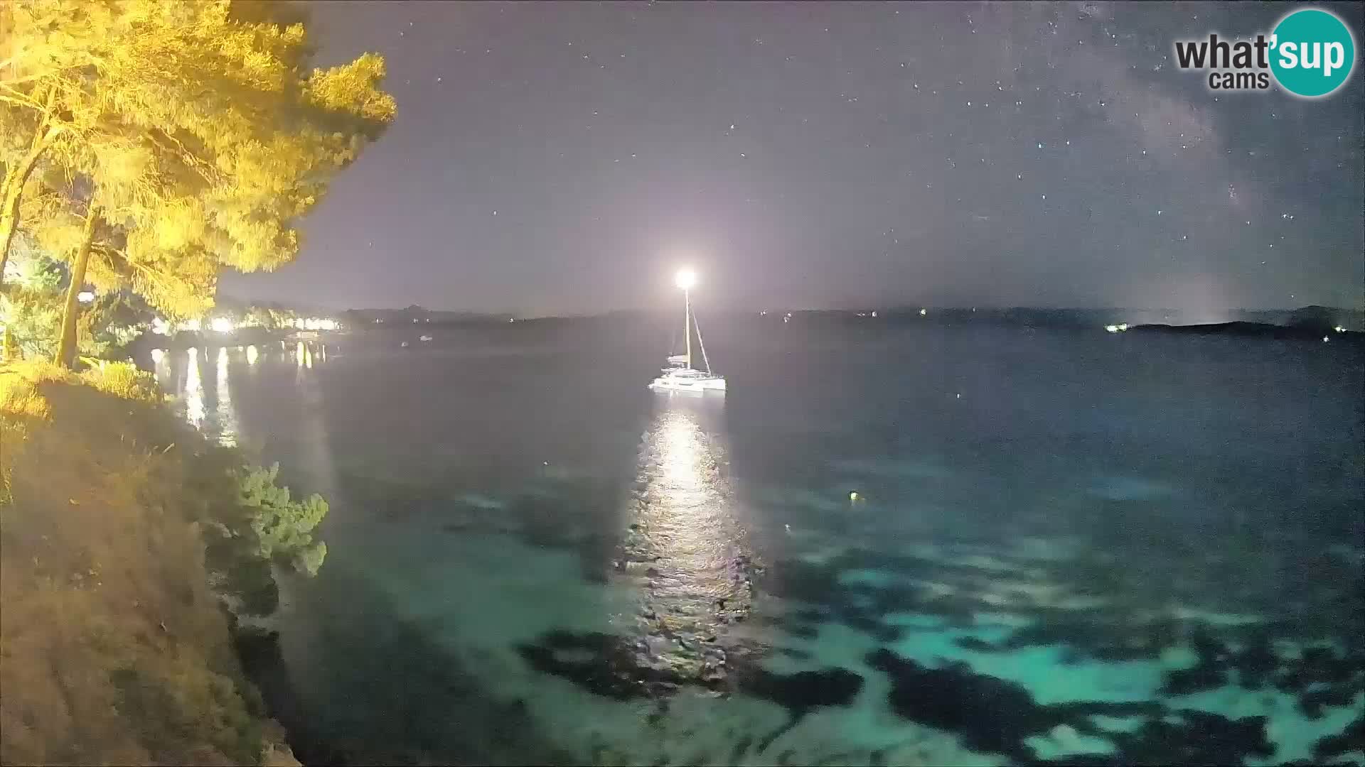 Webcam Spiaggia Potočine Bol – Vista live sulla spiaggia Borak, Isola di Brač