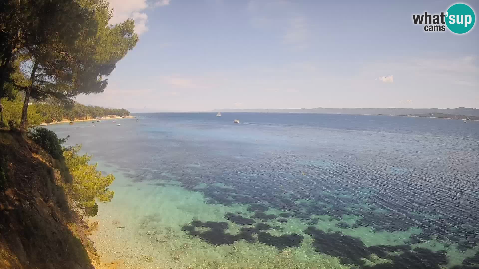 Webcam Playa Potočine Bol – Vista en vivo de Borak Beach, Isla de Brač