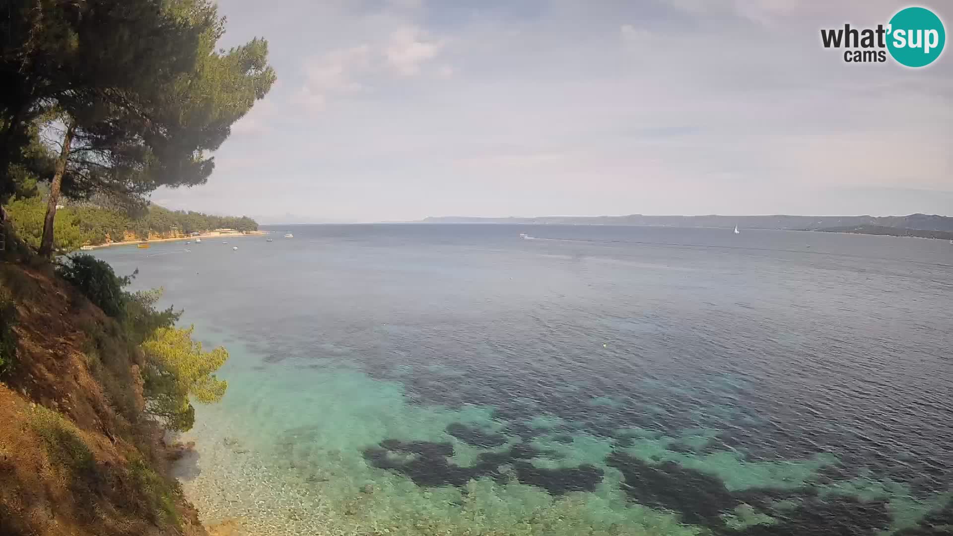 Web kamera Potočine Bol – Pogled uživo na plažu Borak, otok Brač