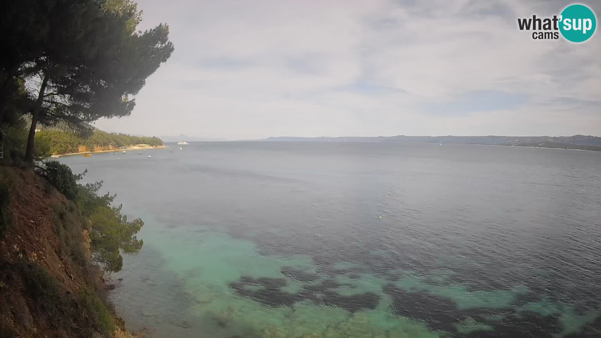Webcam Spiaggia Potočine Bol – Vista live sulla spiaggia Borak, Isola di Brač
