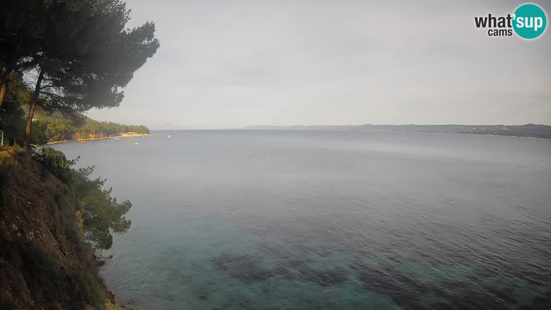 Webcam Spiaggia Potočine Bol – Vista live sulla spiaggia Borak, Isola di Brač