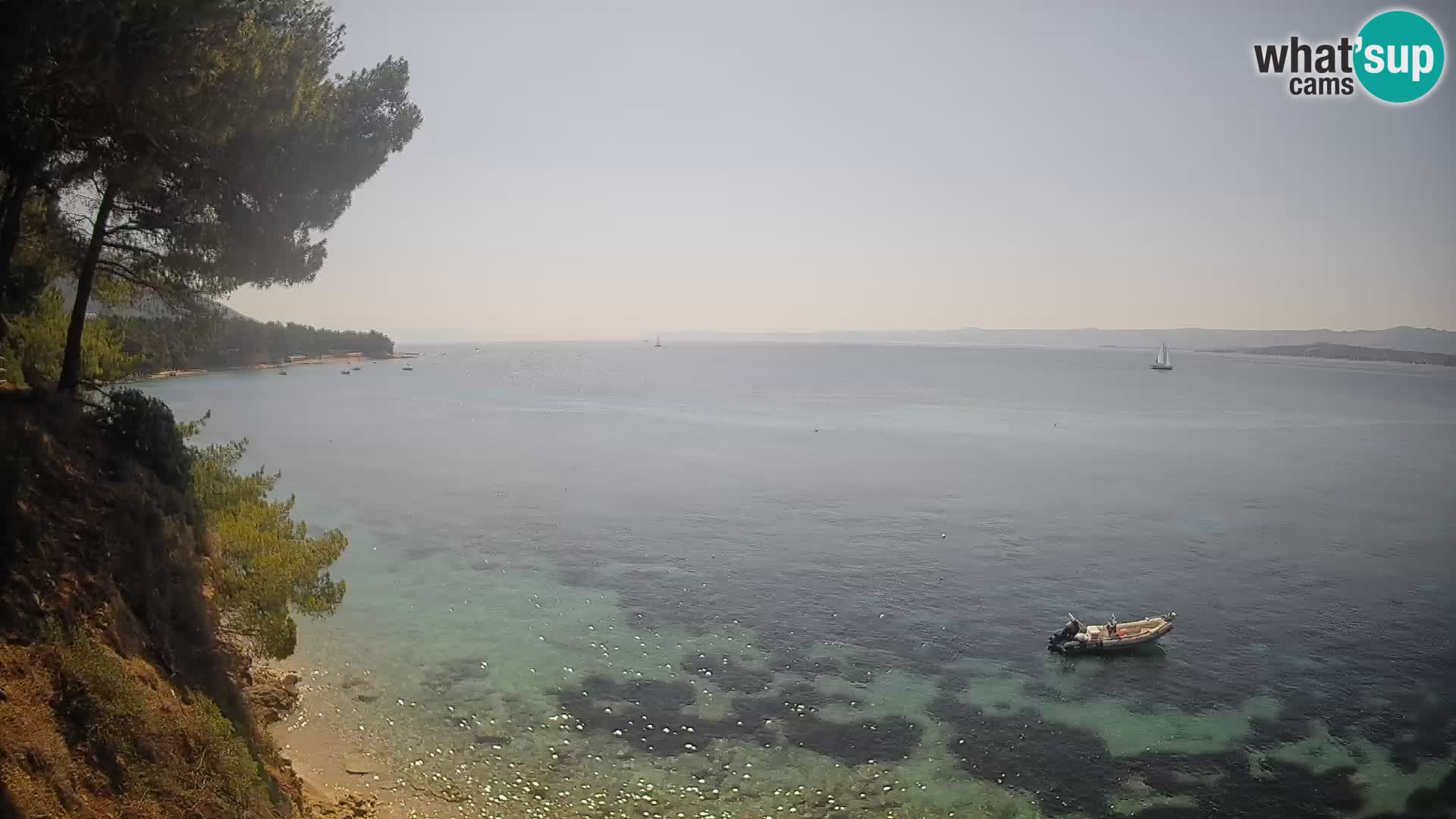 Webcam Potočine Beach Bol – Live View of Borak Beach, Brač Island