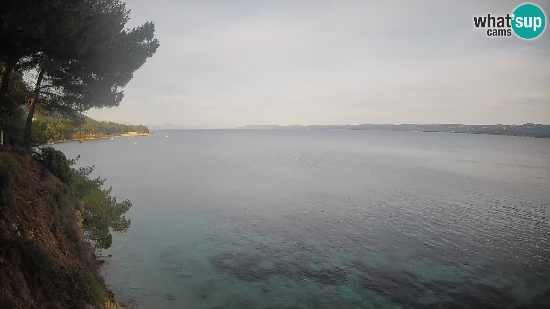 Webcam Spiaggia Potočine Bol – Vista live sulla spiaggia Borak, Isola di Brač