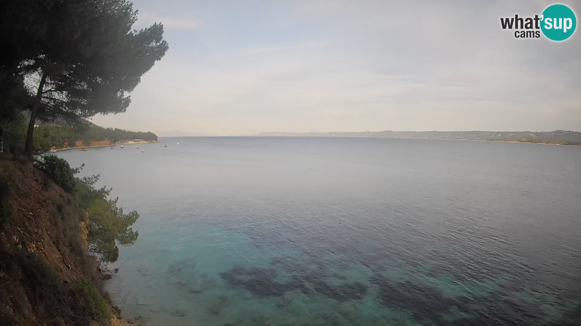 Webcam Spiaggia Potočine Bol – Vista live sulla spiaggia Borak, Isola di Brač