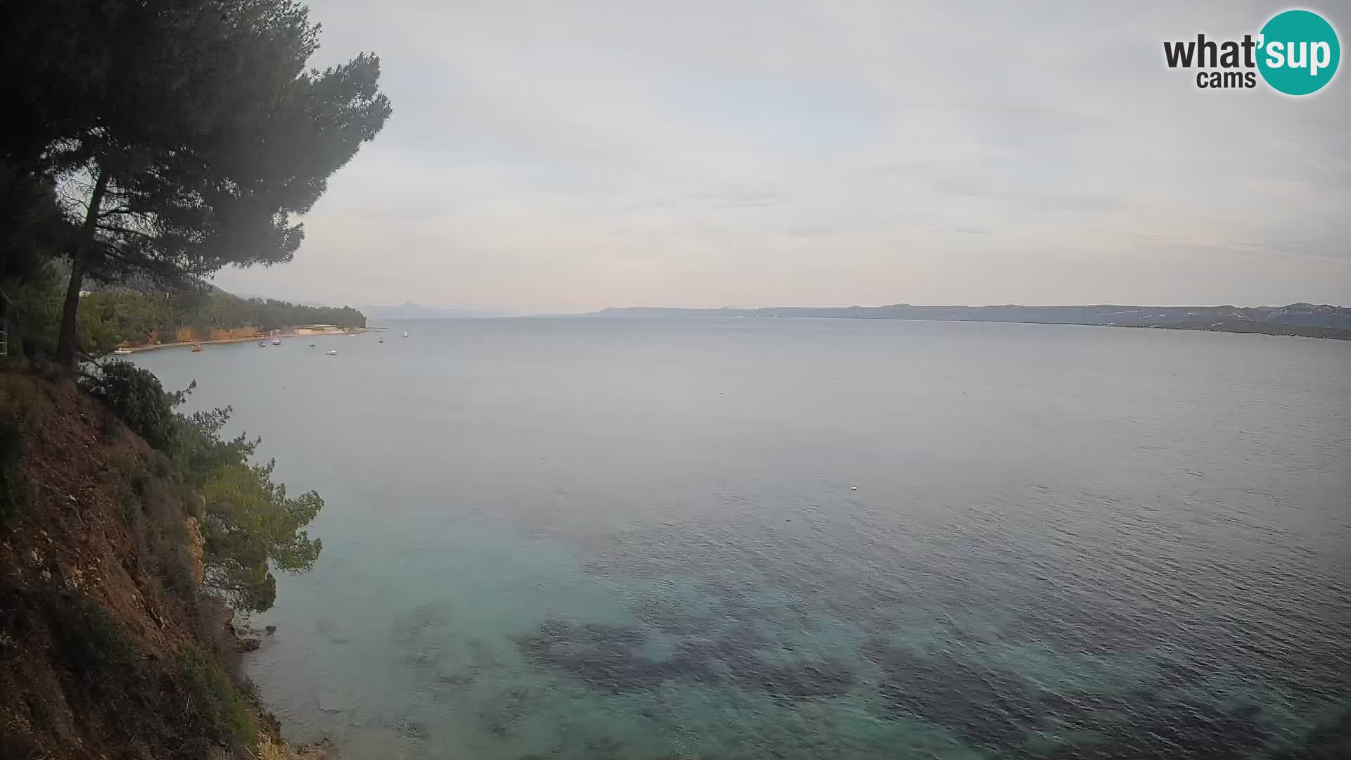 Webcam Spiaggia Potočine Bol – Vista live sulla spiaggia Borak, Isola di Brač