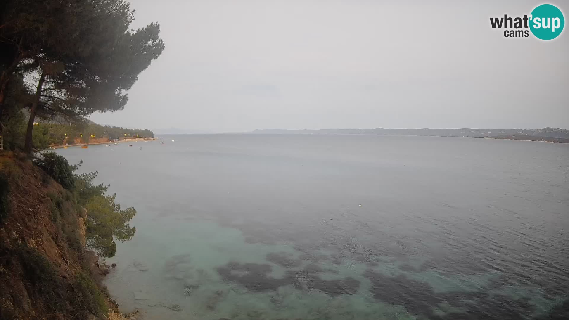 Webcam Spiaggia Potočine Bol – Vista live sulla spiaggia Borak, Isola di Brač