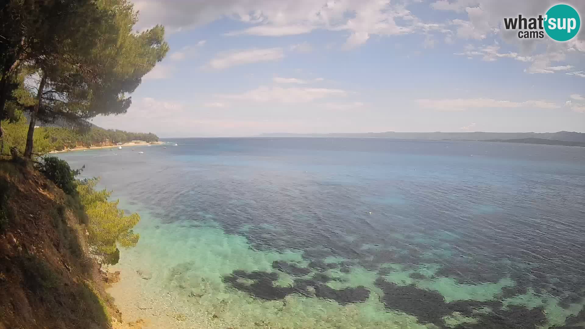 Web kamera Potočine Bol – Pogled uživo na plažu Borak, otok Brač