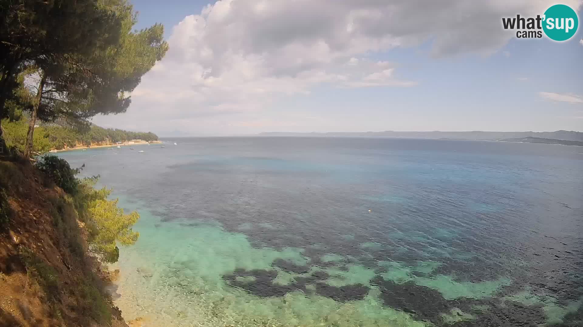 Webcam Spiaggia Potočine Bol – Vista live sulla spiaggia Borak, Isola di Brač