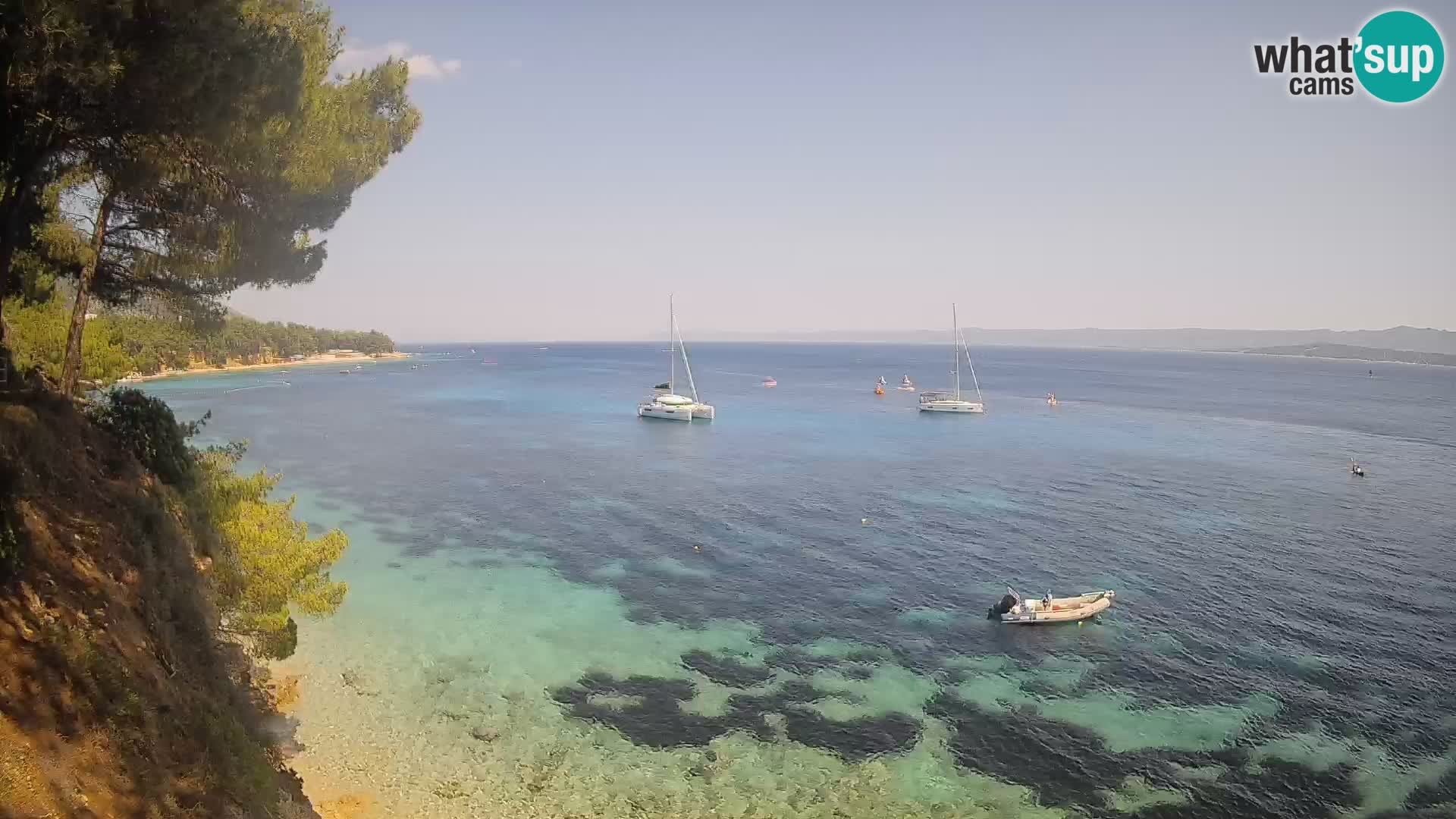 Webcam Strand Potočine Bol – Liveblick auf Borak Beach, Insel Brač