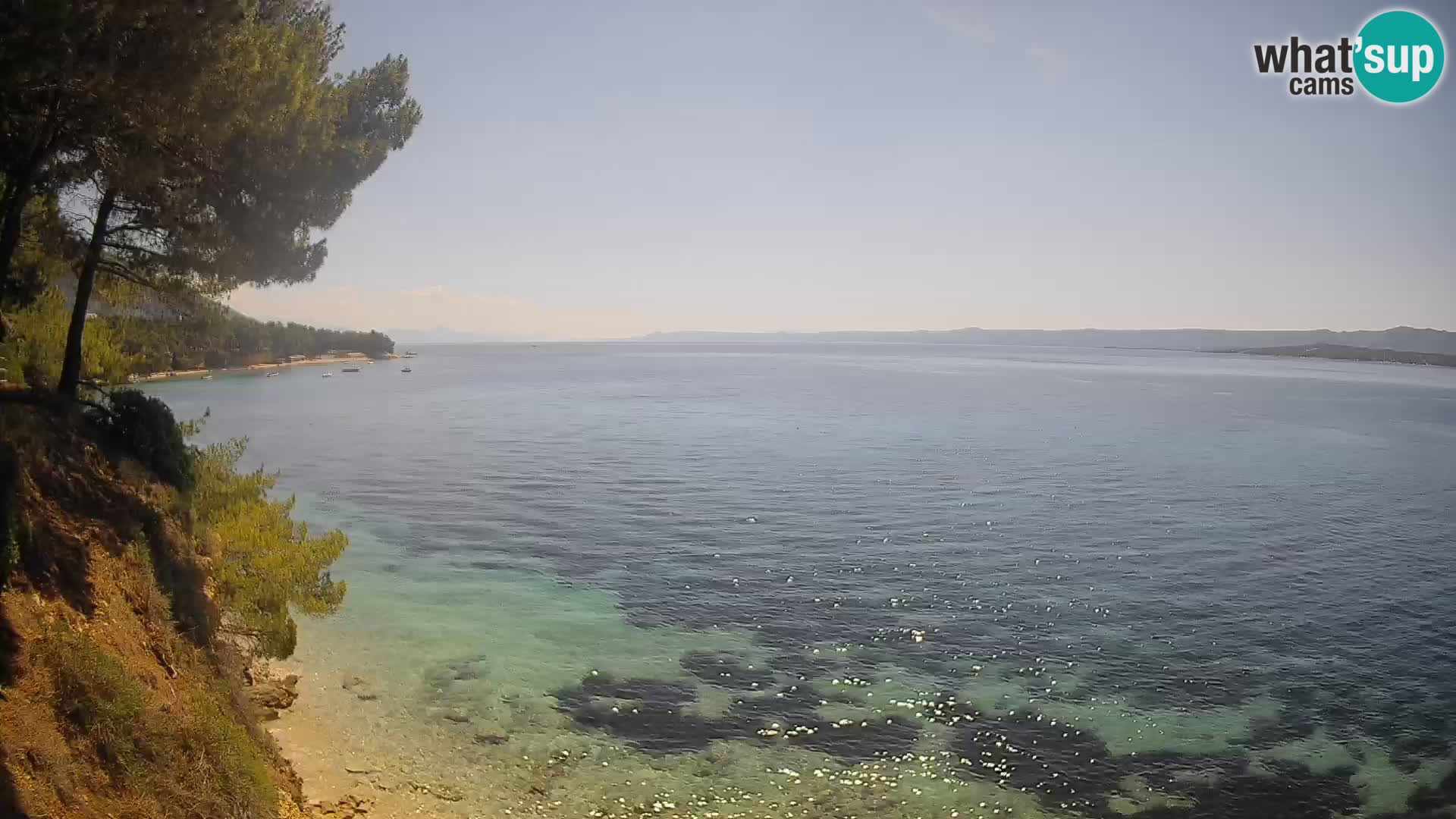 Spletna kamera Plaža Potočine Bol – Pogled v živo na plažo Borak, otok Brač