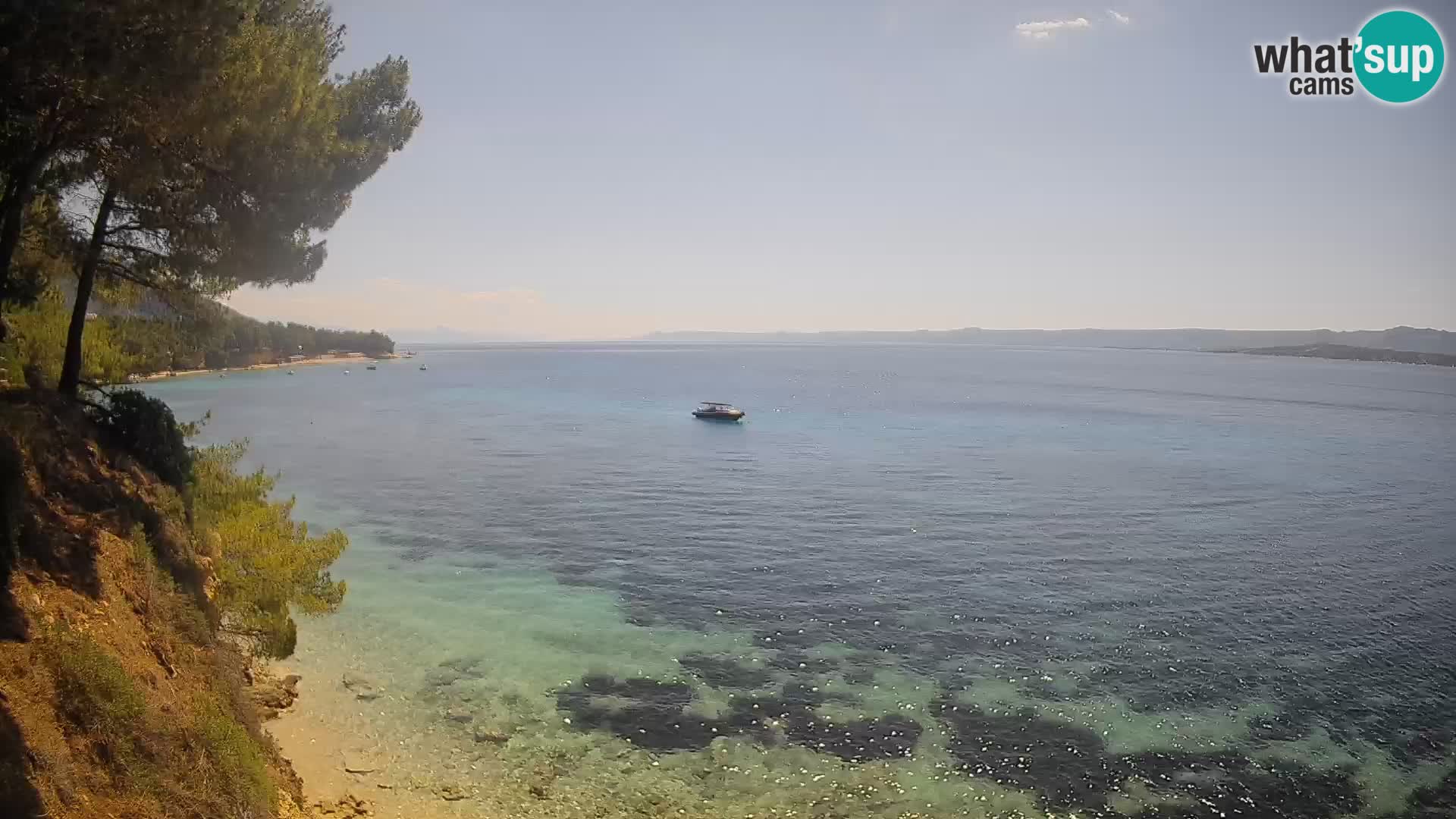Spletna kamera Plaža Potočine Bol – Pogled v živo na plažo Borak, otok Brač