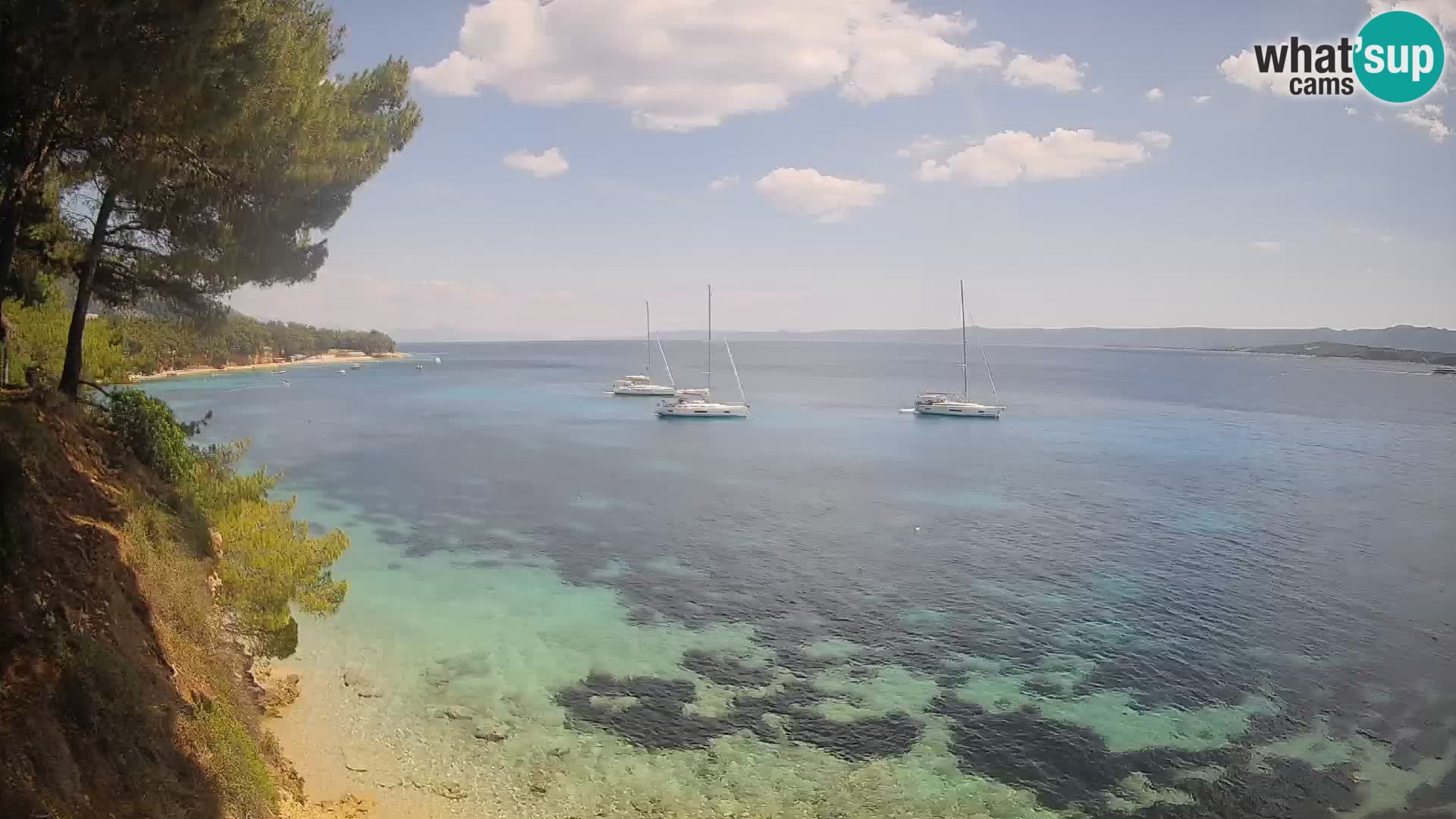 Webcam Playa Potočine Bol – Vista en vivo de Borak Beach, Isla de Brač