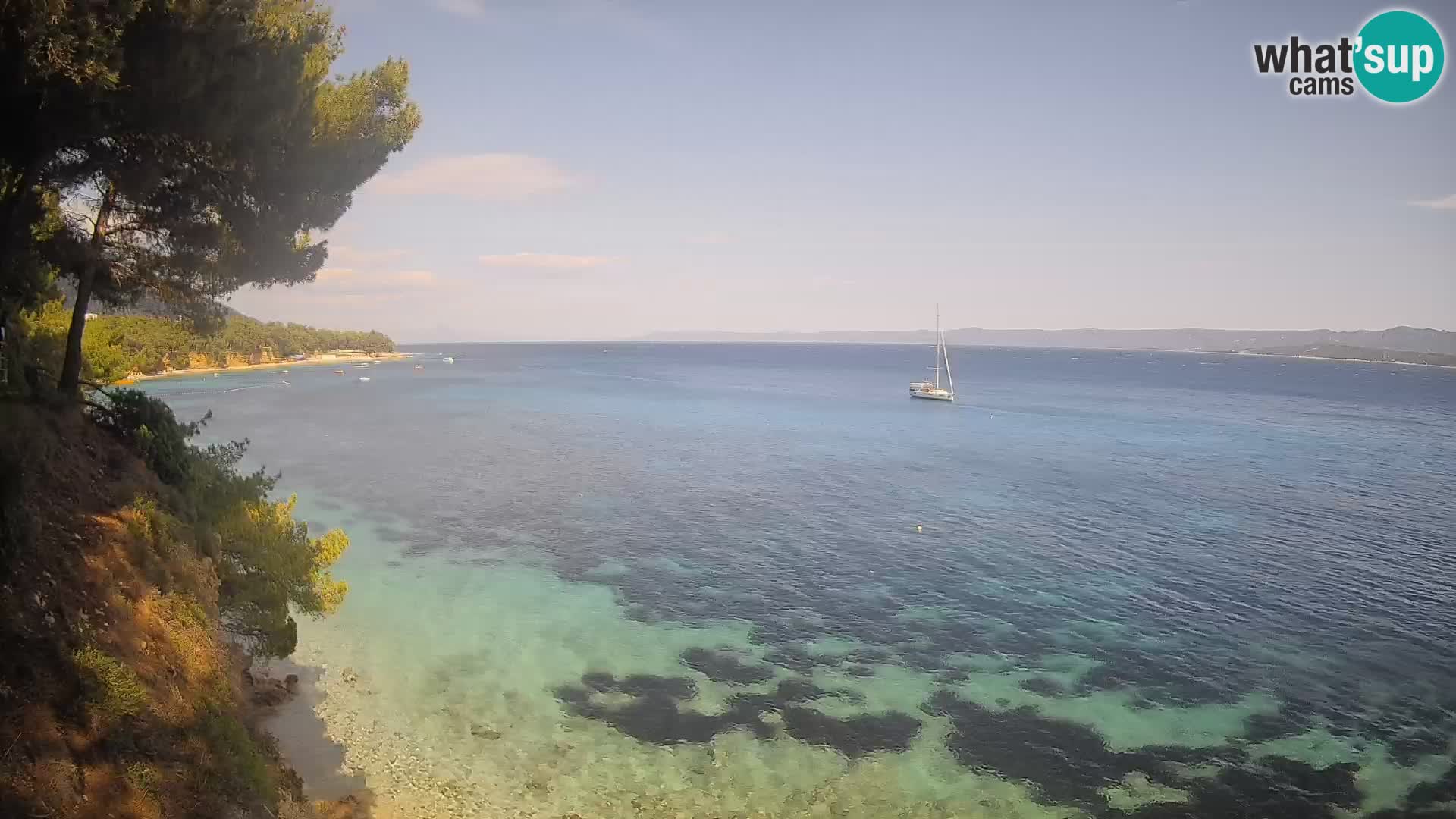 Webcam Playa Potočine Bol – Vista en vivo de Borak Beach, Isla de Brač