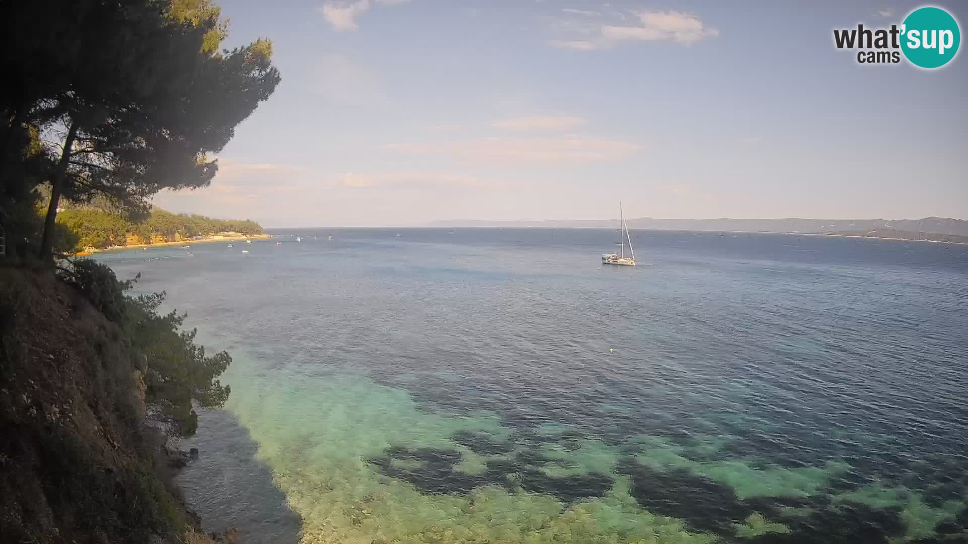 Webcam Playa Potočine Bol – Vista en vivo de Borak Beach, Isla de Brač