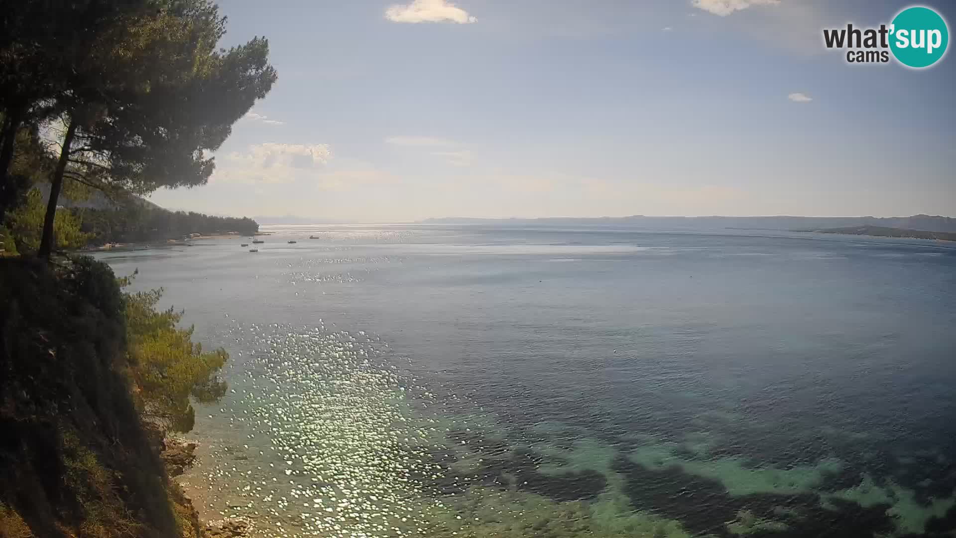 Webcam Spiaggia Potočine Bol – Vista live sulla spiaggia Borak, Isola di Brač
