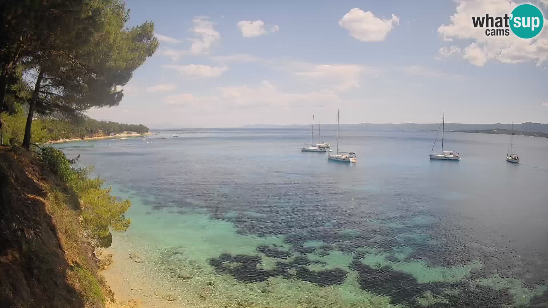 Webcam Strand Potočine Bol – Liveblick auf Borak Beach, Insel Brač