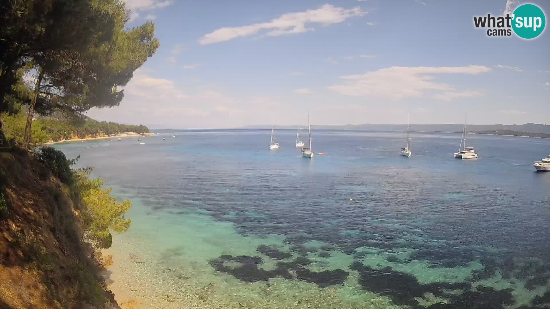Webcam plage Potočine Bol – Vue en direct sur Borak Beach, île de Brač