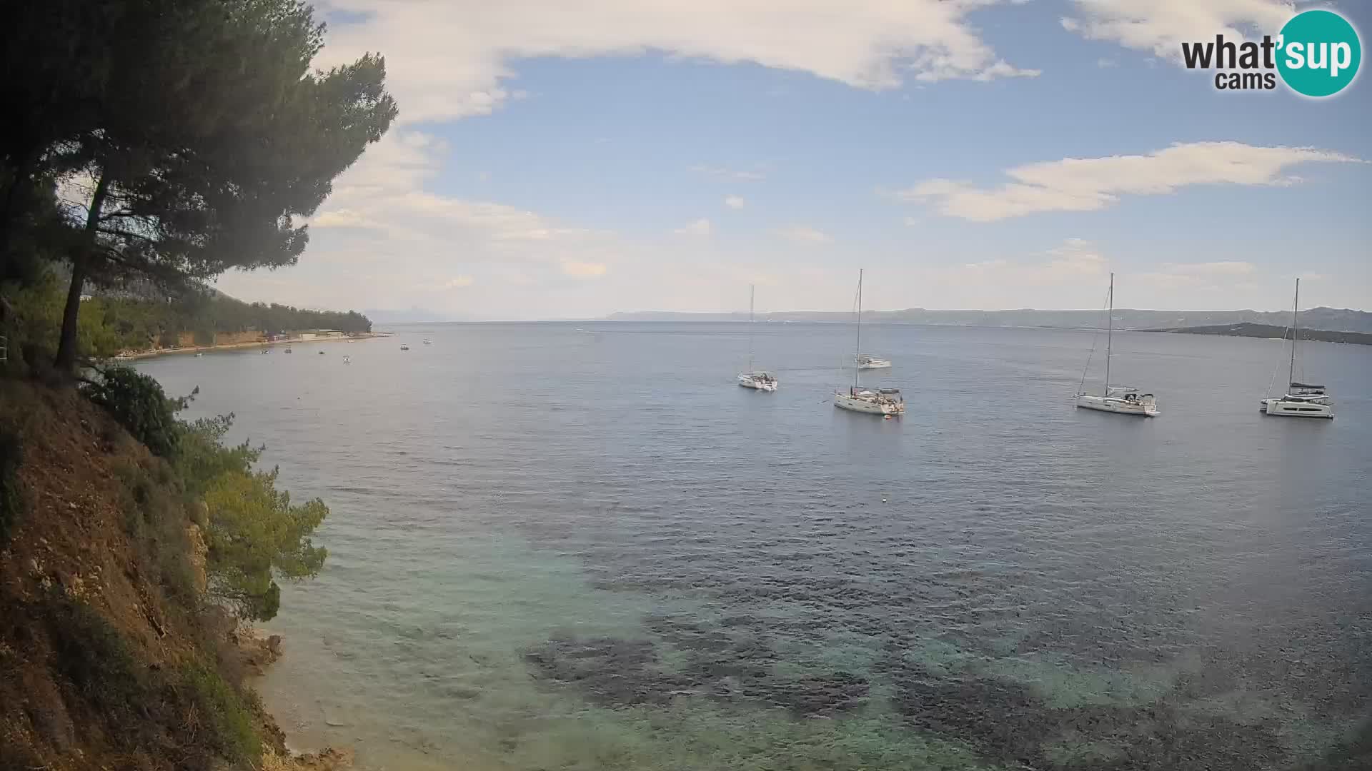 Web kamera Potočine Bol – Pogled uživo na plažu Borak, otok Brač