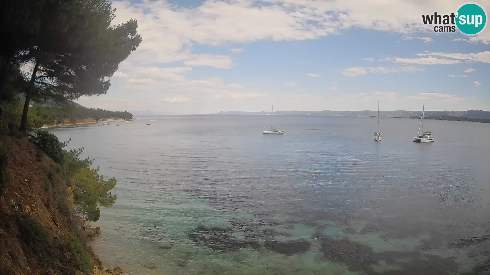Webcam Spiaggia Potočine Bol – Vista live sulla spiaggia Borak, Isola di Brač