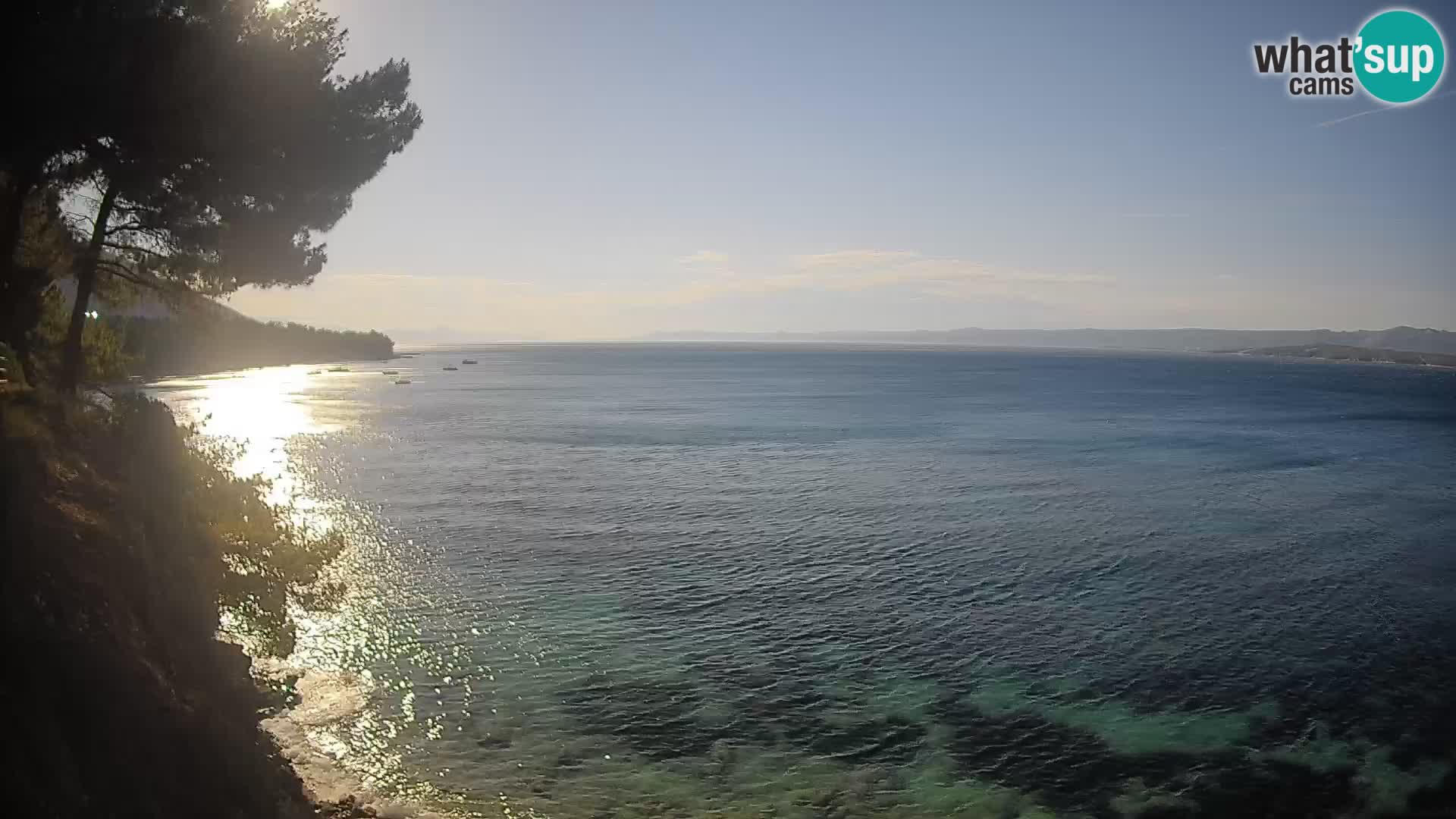 Webcam Spiaggia Potočine Bol – Vista live sulla spiaggia Borak, Isola di Brač