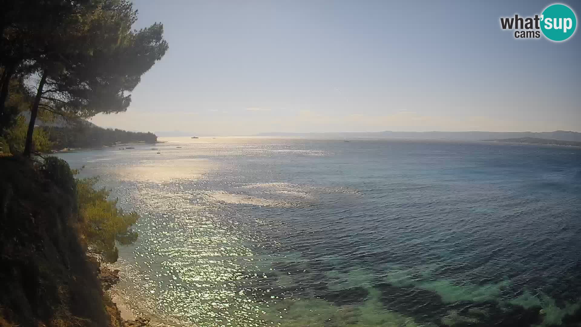Webcam Spiaggia Potočine Bol – Vista live sulla spiaggia Borak, Isola di Brač