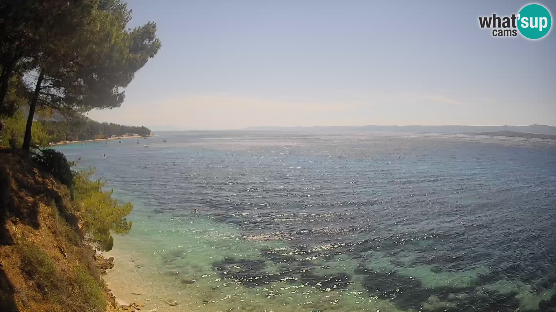 Web kamera Potočine Bol – Pogled uživo na plažu Borak, otok Brač