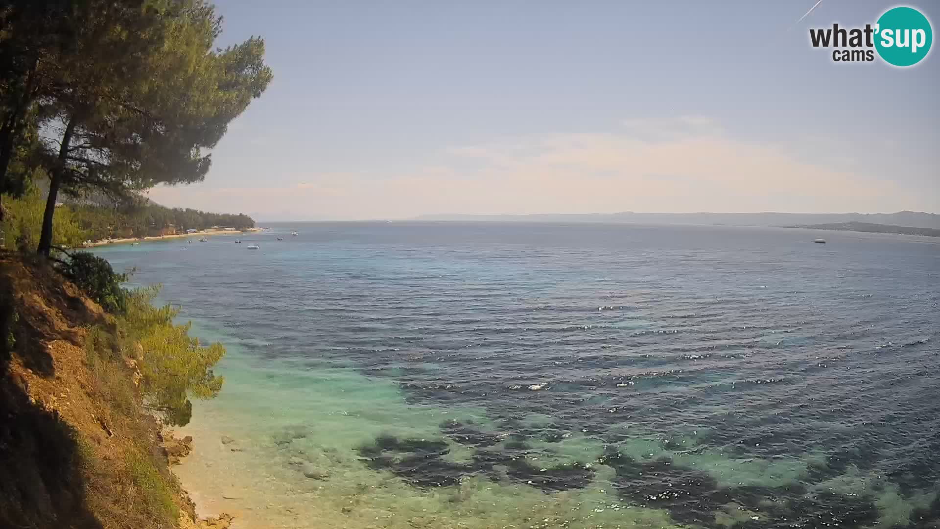 Spletna kamera Plaža Potočine Bol – Pogled v živo na plažo Borak, otok Brač