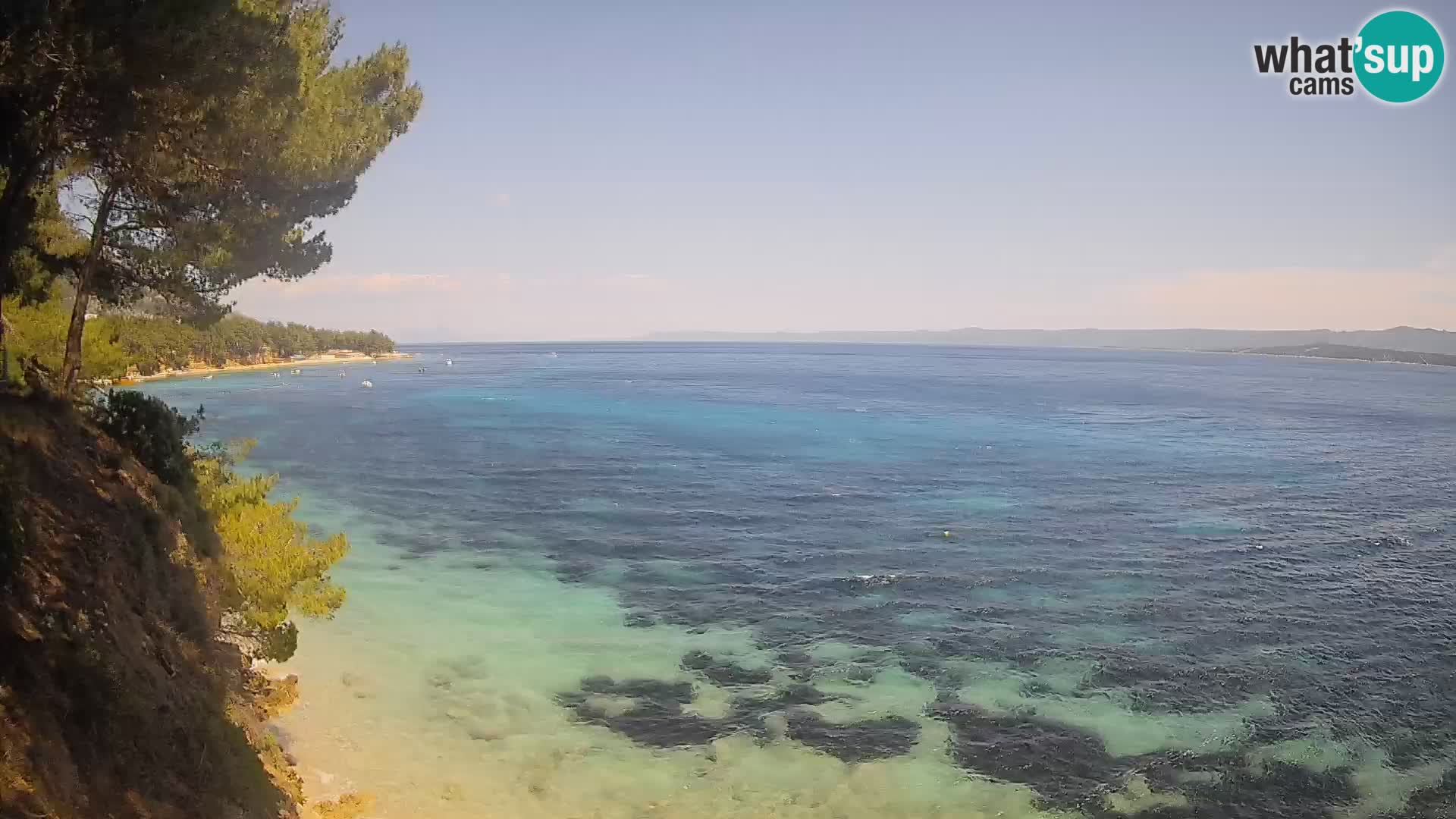 Webcam Spiaggia Potočine Bol – Vista live sulla spiaggia Borak, Isola di Brač