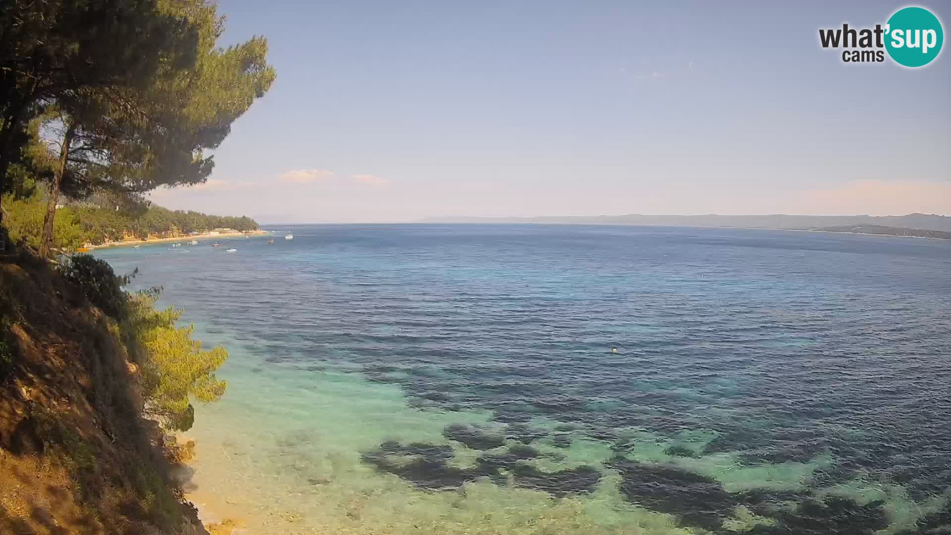 Web kamera Potočine Bol – Pogled uživo na plažu Borak, otok Brač