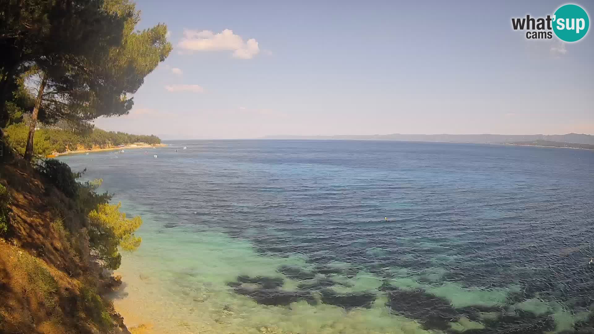 Webcam Spiaggia Potočine Bol – Vista live sulla spiaggia Borak, Isola di Brač