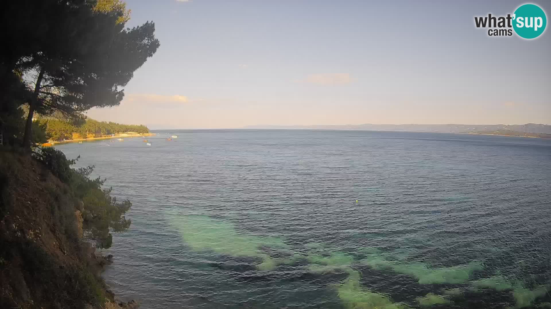 Spletna kamera Plaža Potočine Bol – Pogled v živo na plažo Borak, otok Brač