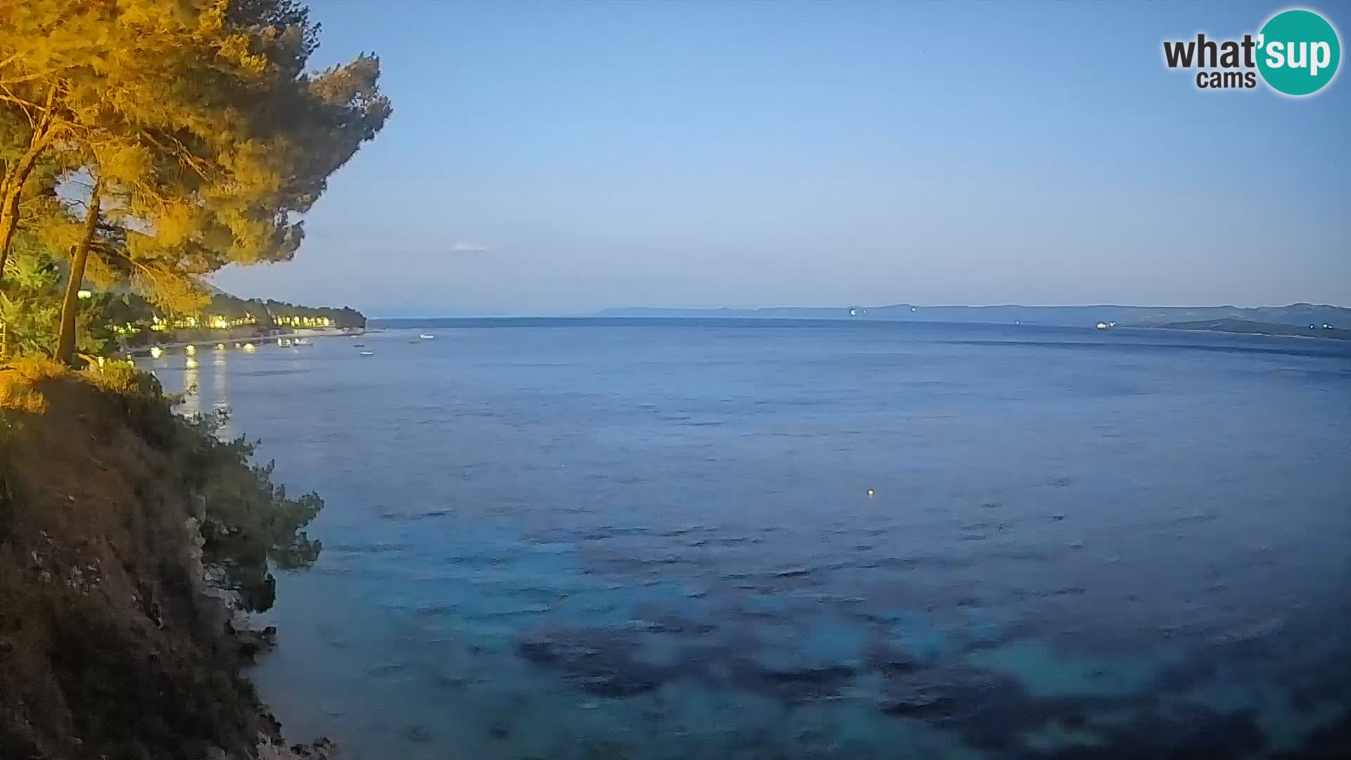 Webcam Spiaggia Potočine Bol – Vista live sulla spiaggia Borak, Isola di Brač