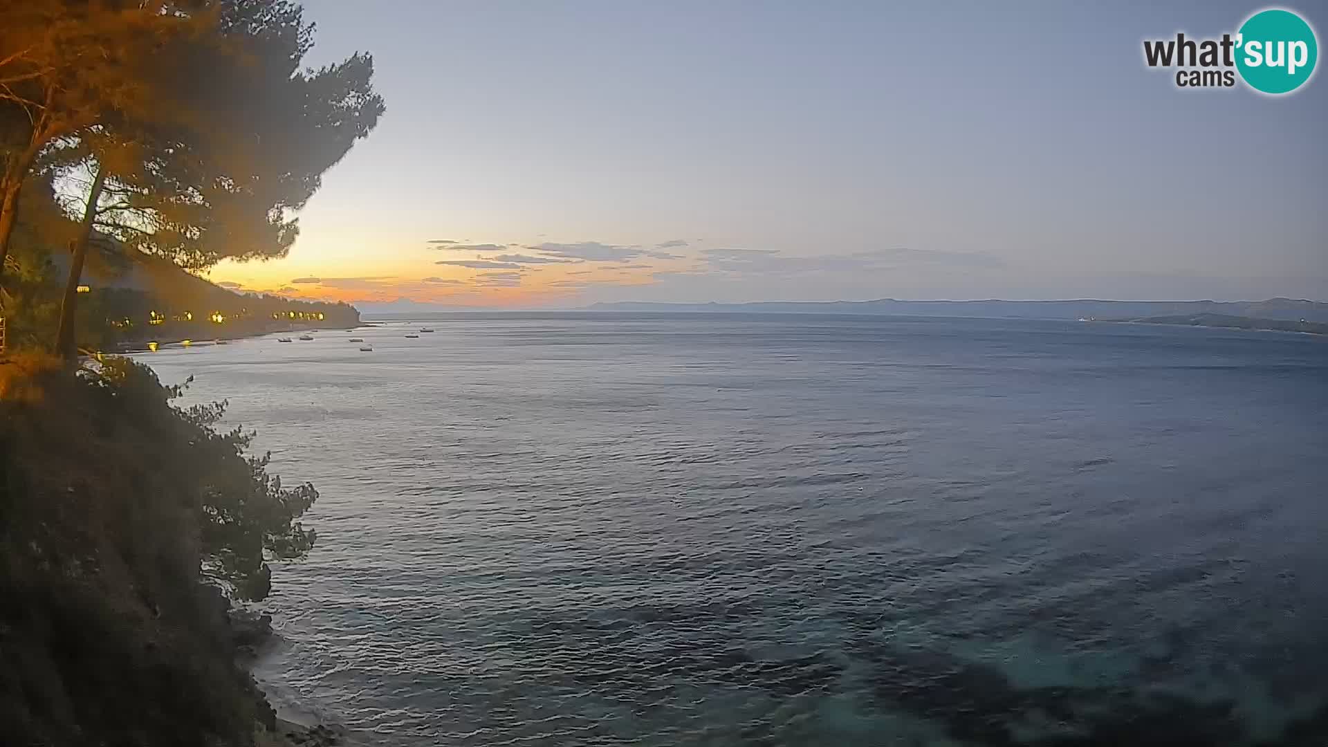 Webcam Spiaggia Potočine Bol – Vista live sulla spiaggia Borak, Isola di Brač