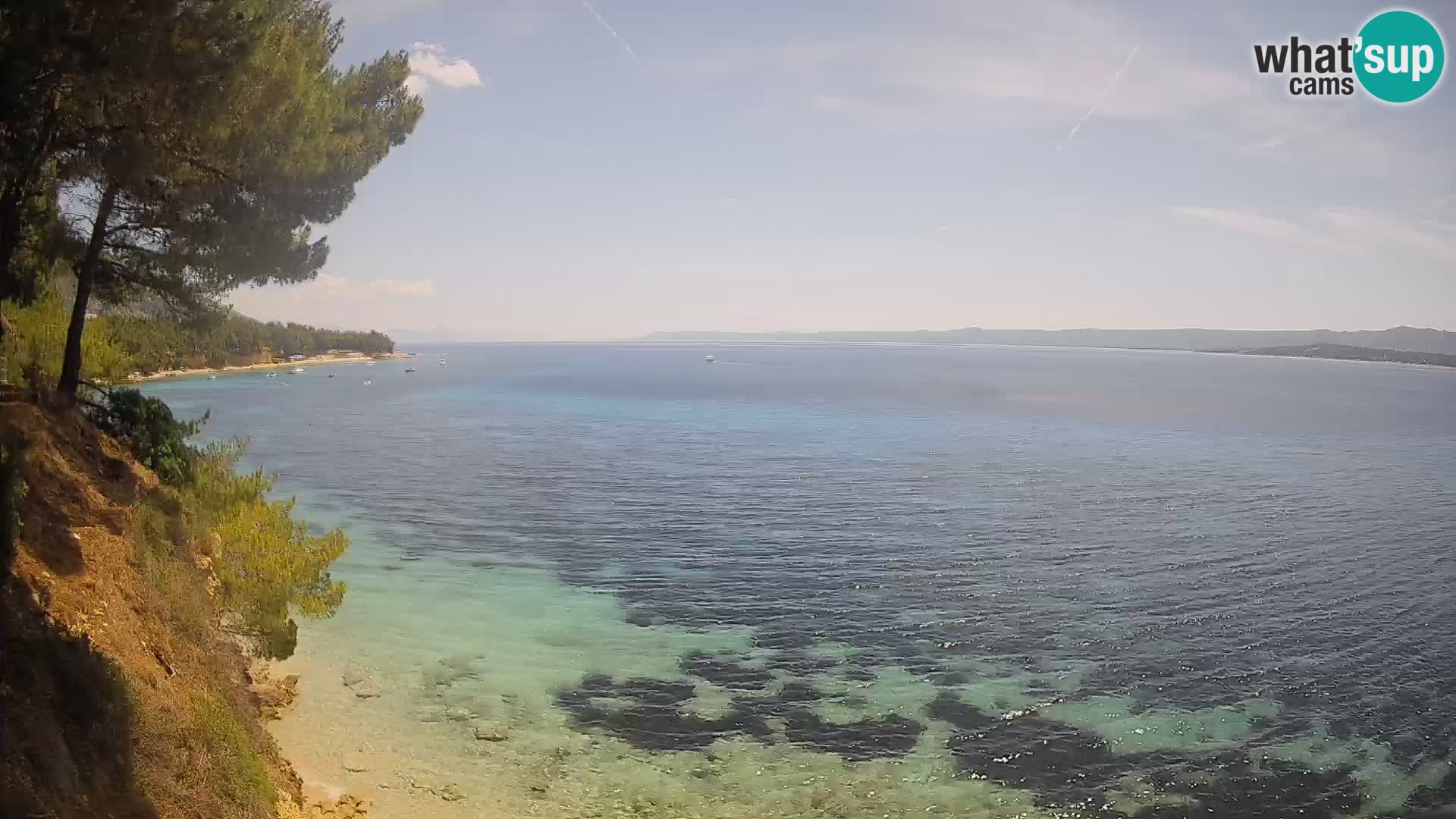 Webcam Spiaggia Potočine Bol – Vista live sulla spiaggia Borak, Isola di Brač