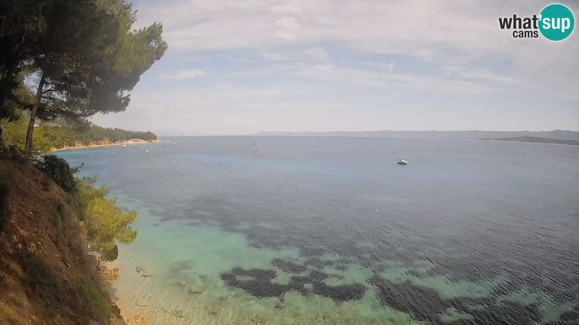 Webcam Spiaggia Potočine Bol – Vista live sulla spiaggia Borak, Isola di Brač