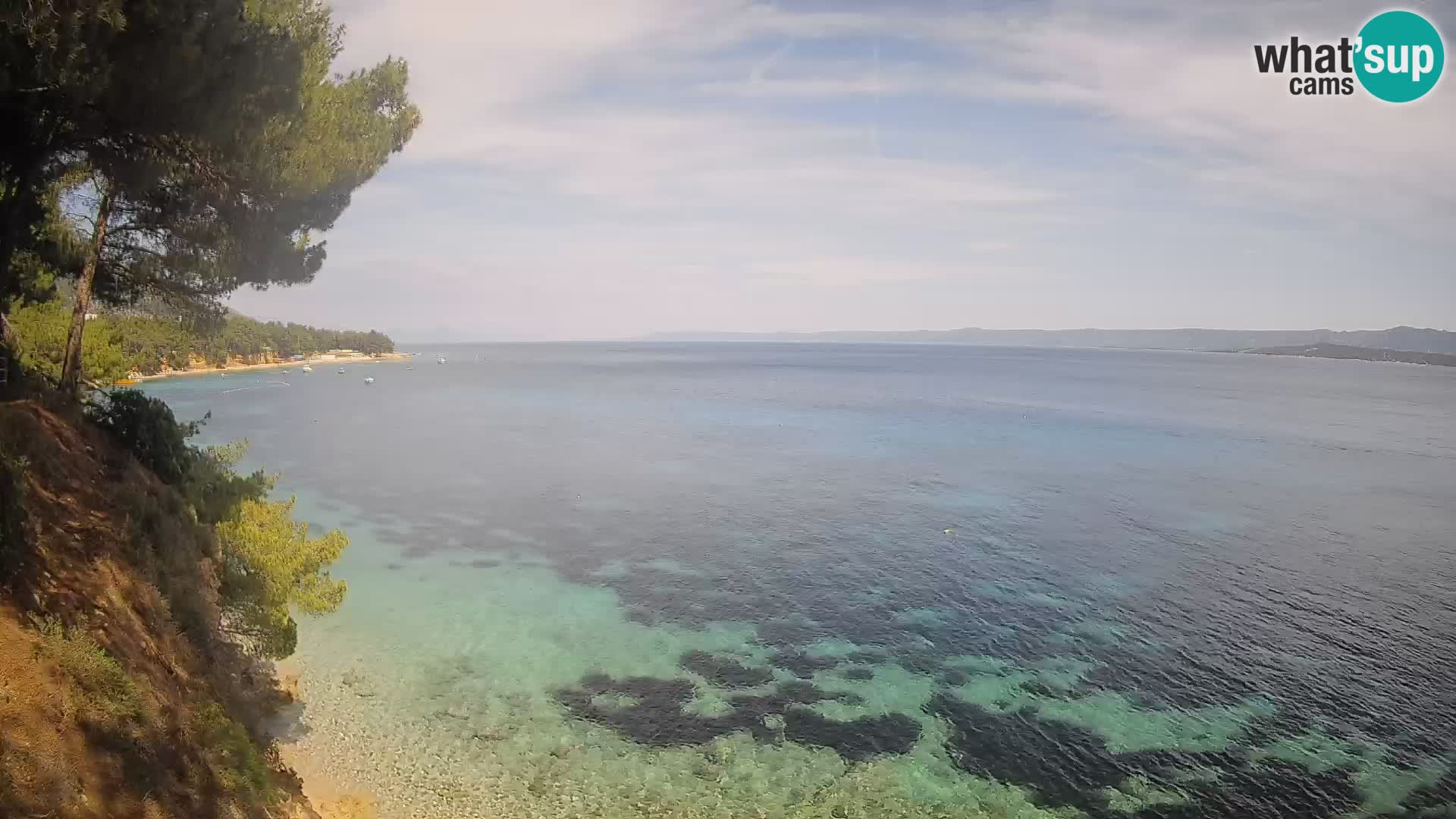 Web kamera Potočine Bol – Pogled uživo na plažu Borak, otok Brač