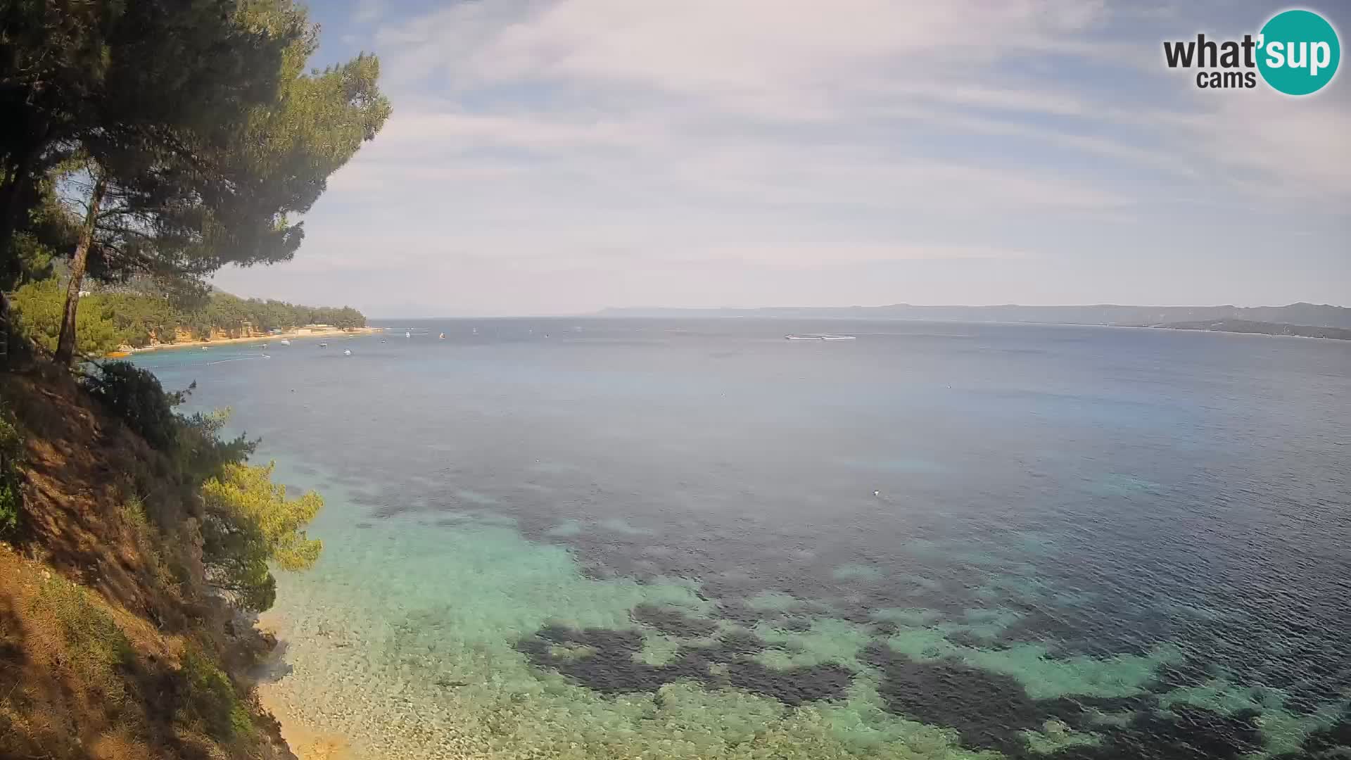 Web kamera Potočine Bol – Pogled uživo na plažu Borak, otok Brač