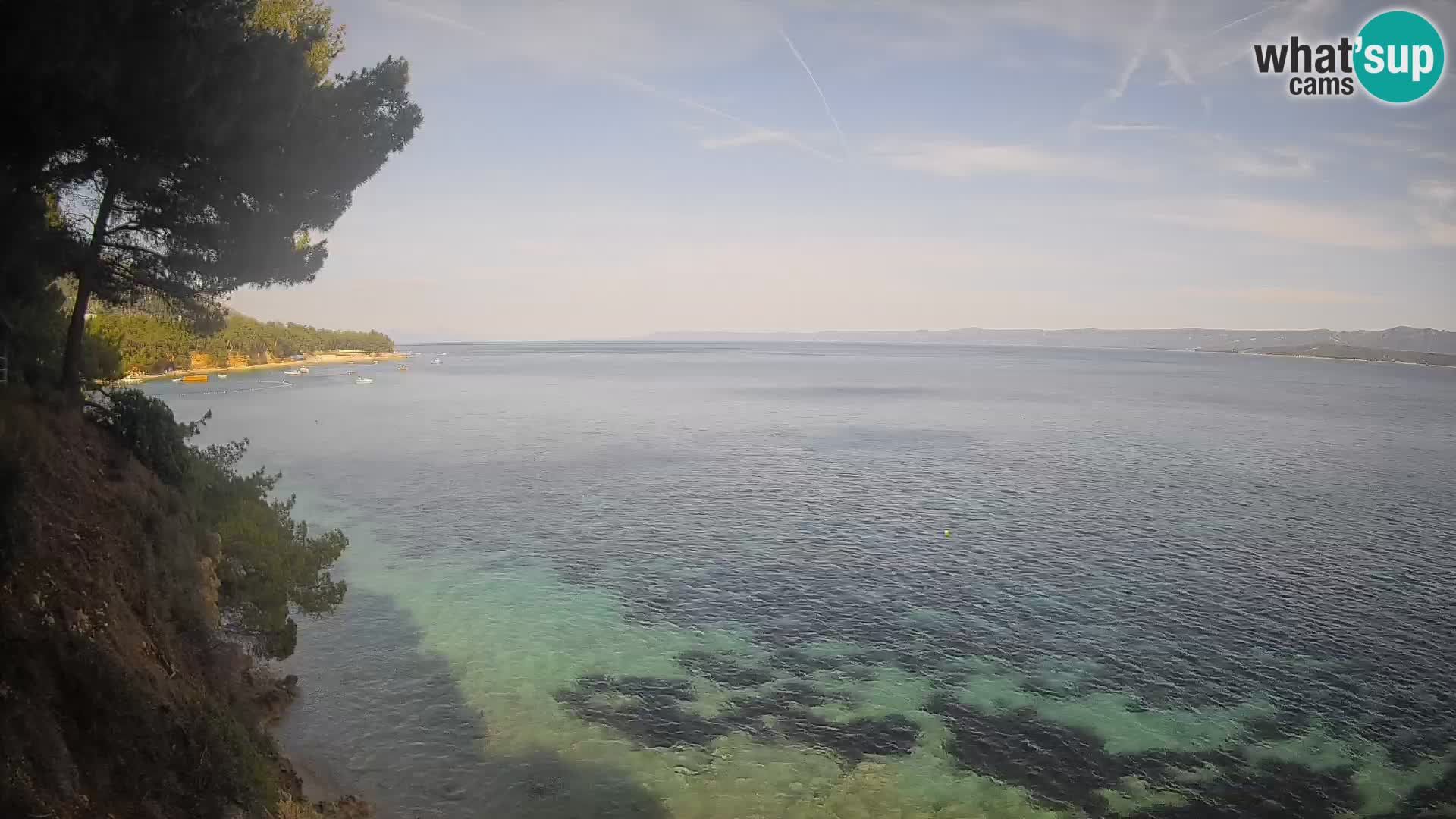 Webcam Spiaggia Potočine Bol – Vista live sulla spiaggia Borak, Isola di Brač