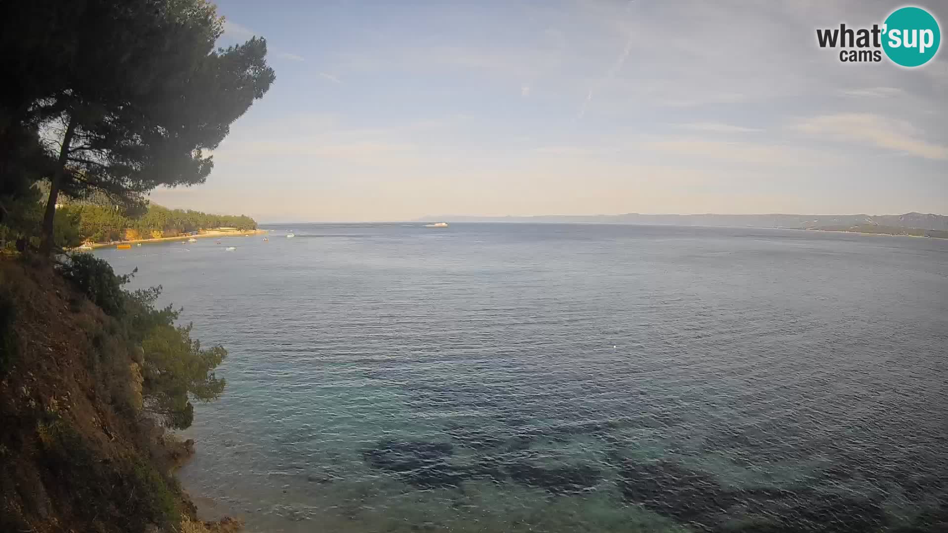 Webcam Spiaggia Potočine Bol – Vista live sulla spiaggia Borak, Isola di Brač