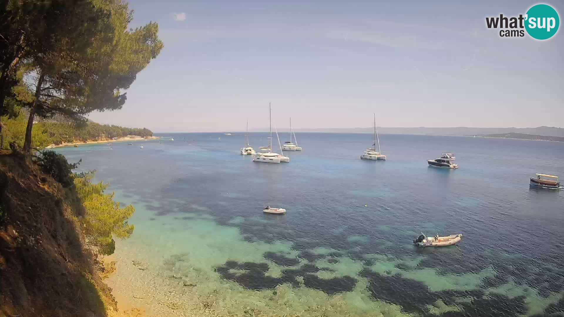 Web kamera Potočine Bol – Pogled uživo na plažu Borak, otok Brač