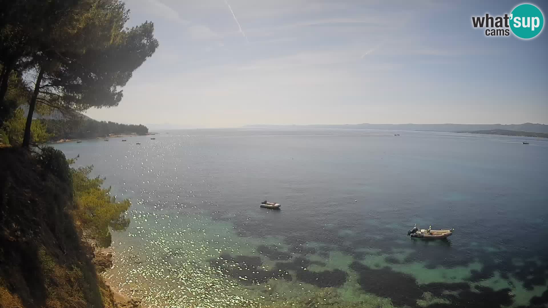 Webcam Spiaggia Potočine Bol – Vista live sulla spiaggia Borak, Isola di Brač