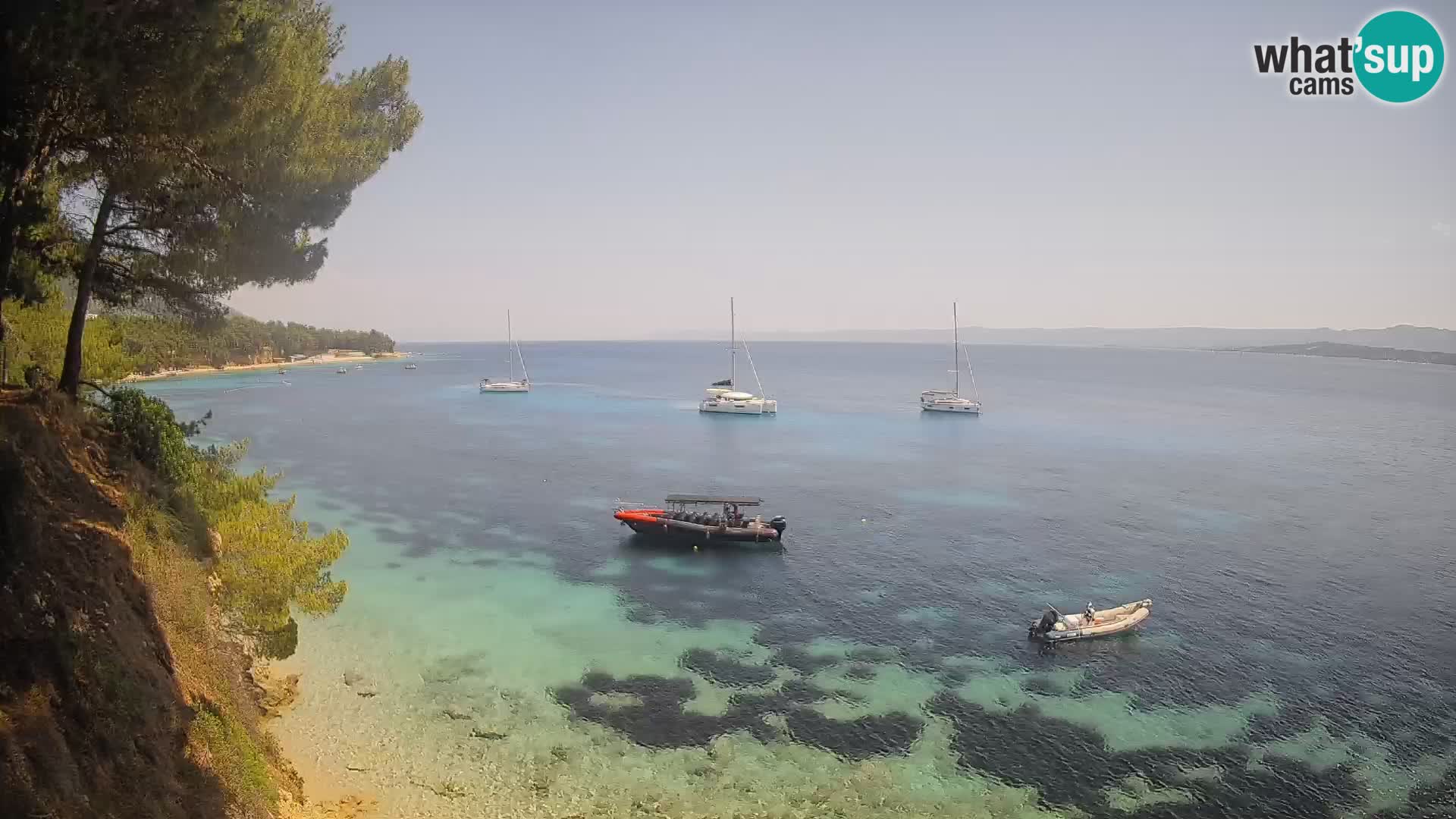 Webcam Playa Potočine Bol – Vista en vivo de Borak Beach, Isla de Brač