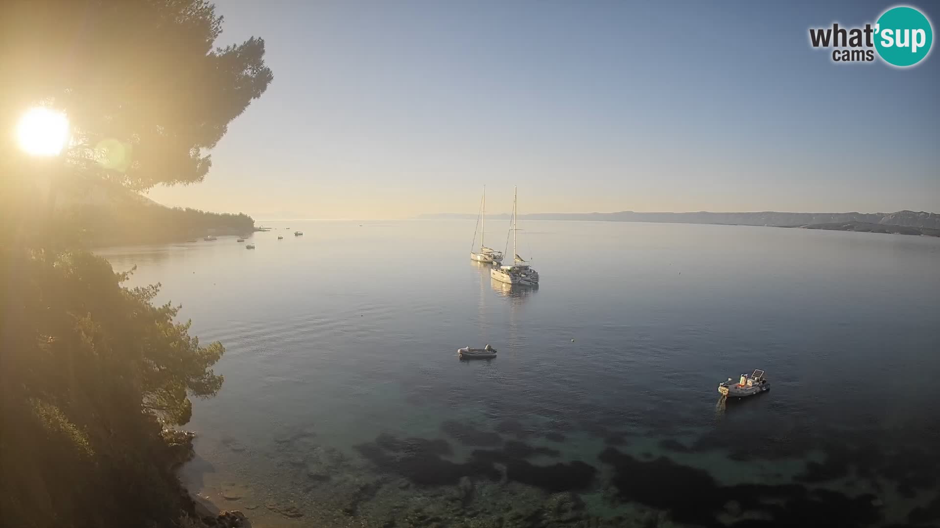 Webcam Spiaggia Potočine Bol – Vista live sulla spiaggia Borak, Isola di Brač